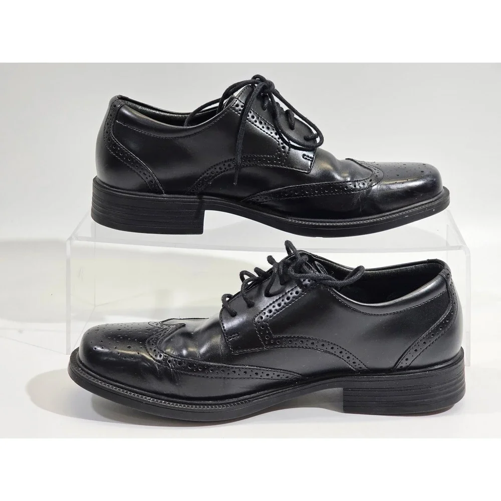 Rockport Wingtip Oxford Mens 8M Black Leather Waterproof Dress Shoes APM70011